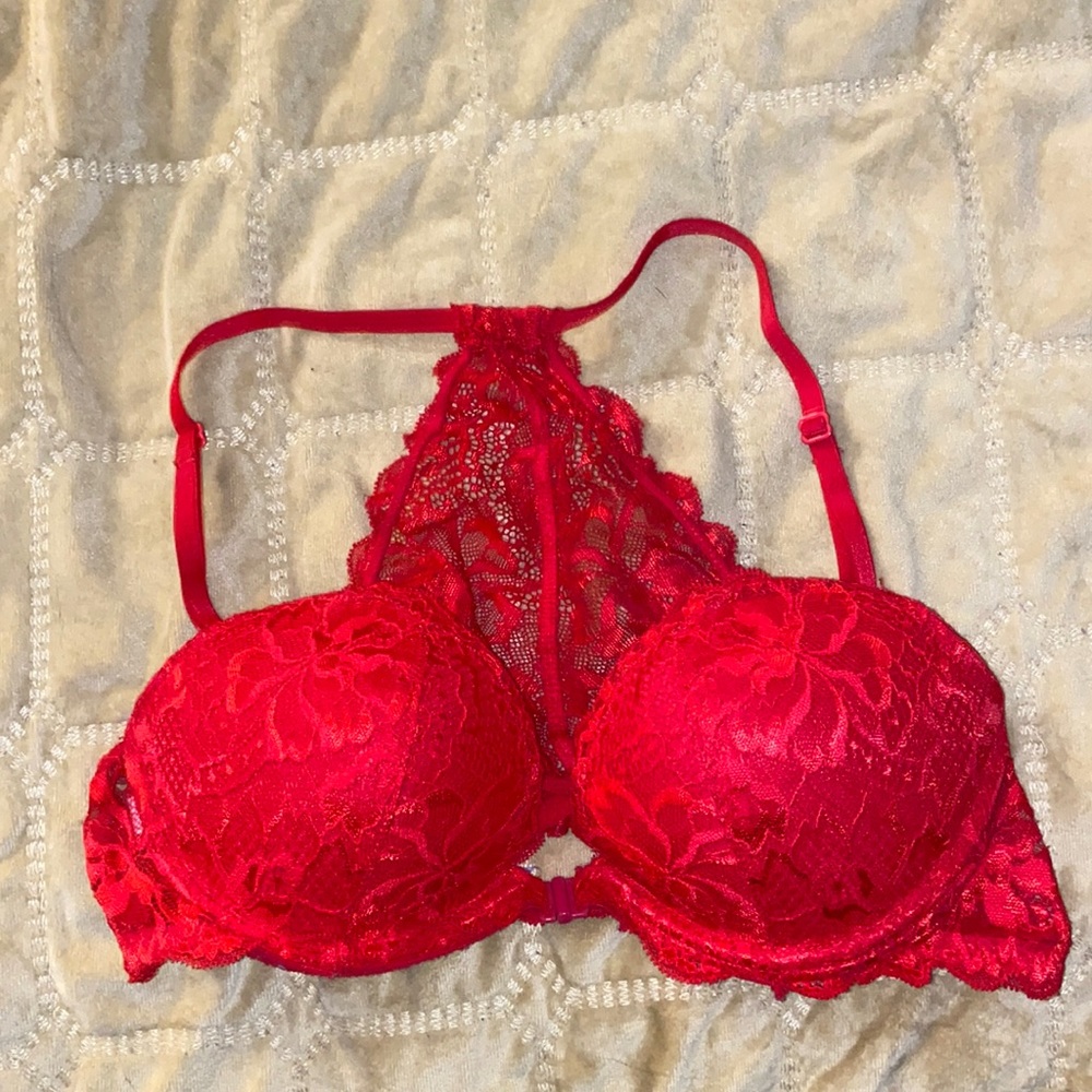 Red Valentines Date Racer Bra